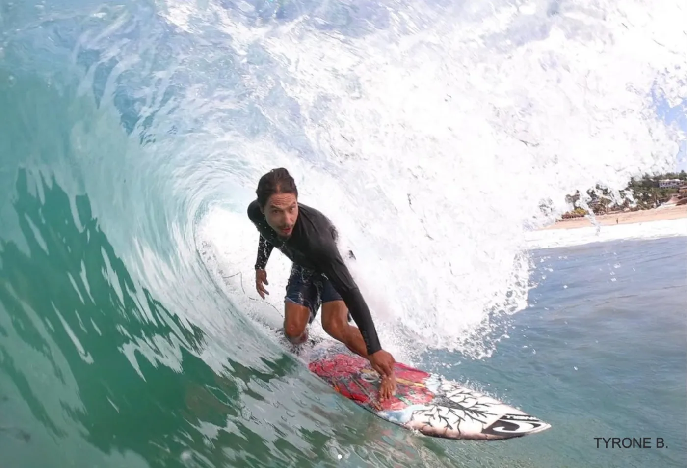 Tyrone Brendel surfing